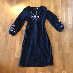 Black Embroidered Maxi Dress Size Medium